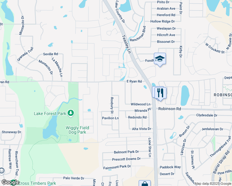 map of restaurants, bars, coffee shops, grocery stores, and more near 3917 Roxbury Street in Argyle