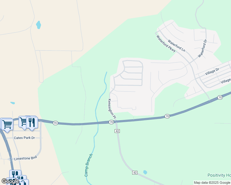 map of restaurants, bars, coffee shops, grocery stores, and more near 2000 Kensington Court in Calera