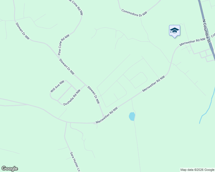 map of restaurants, bars, coffee shops, grocery stores, and more near 459 High Point Road in Milledgeville