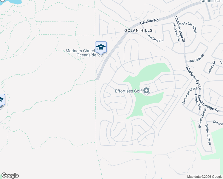 map of restaurants, bars, coffee shops, grocery stores, and more near 4723 Agora Way in Oceanside