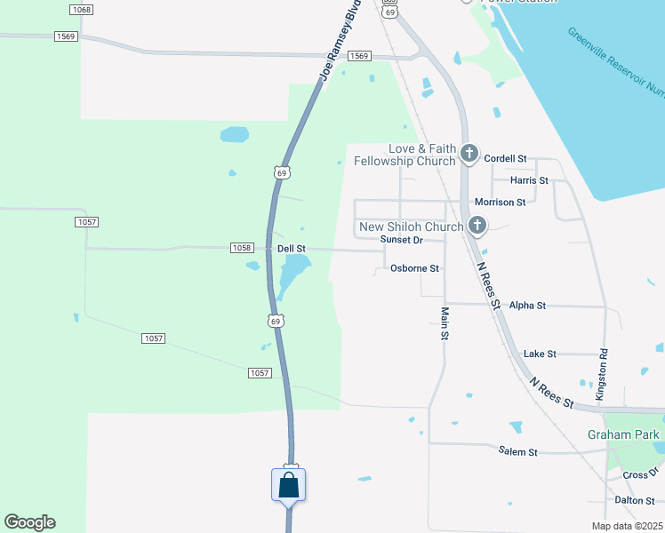 map of restaurants, bars, coffee shops, grocery stores, and more near 4801 Dell Drive in Greenville