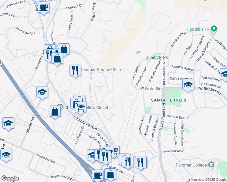 map of restaurants, bars, coffee shops, grocery stores, and more near 1732 Avenida Regina in San Marcos