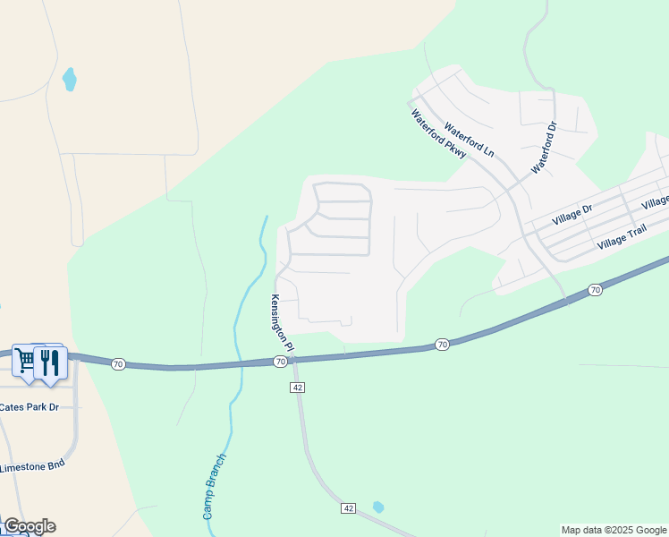 map of restaurants, bars, coffee shops, grocery stores, and more near 2045 Kensington Court in Calera