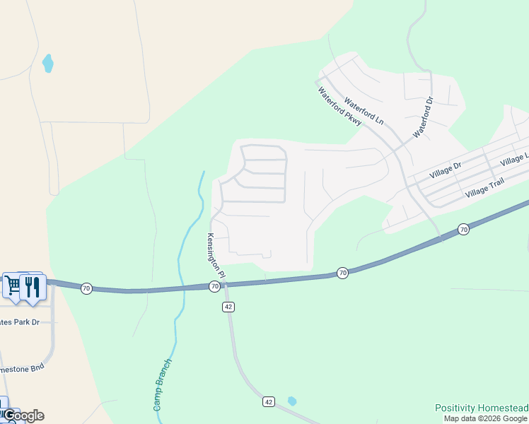 map of restaurants, bars, coffee shops, grocery stores, and more near 2053 Kensington Court in Calera