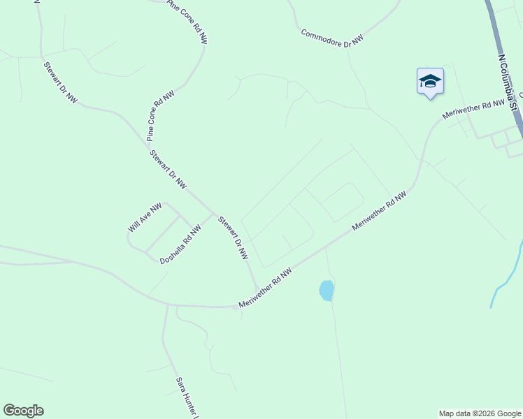 map of restaurants, bars, coffee shops, grocery stores, and more near 459 High Point Road in Milledgeville