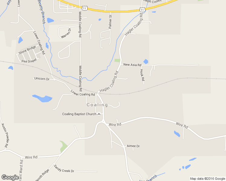 map of restaurants, bars, coffee shops, grocery stores, and more near 11088 Hagler Coaling Road in Coaling