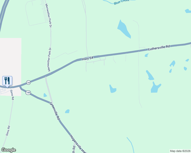 map of restaurants, bars, coffee shops, grocery stores, and more near 7030 Lone Oak Road in Hogansville