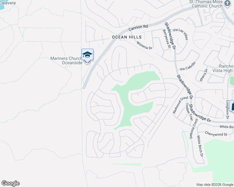 map of restaurants, bars, coffee shops, grocery stores, and more near 4756 Galicia Way in Oceanside