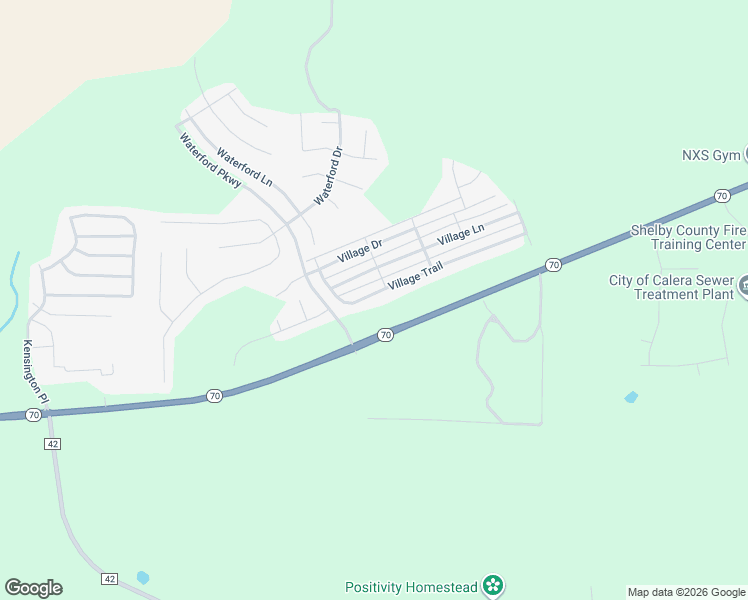 map of restaurants, bars, coffee shops, grocery stores, and more near 1088 Village Trail in Calera