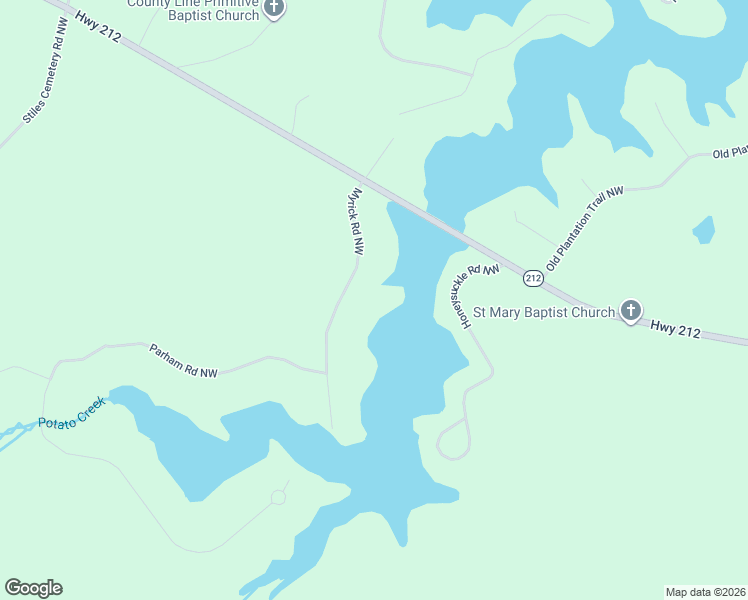 map of restaurants, bars, coffee shops, grocery stores, and more near 124 Myrick Rd NW in Milledgeville