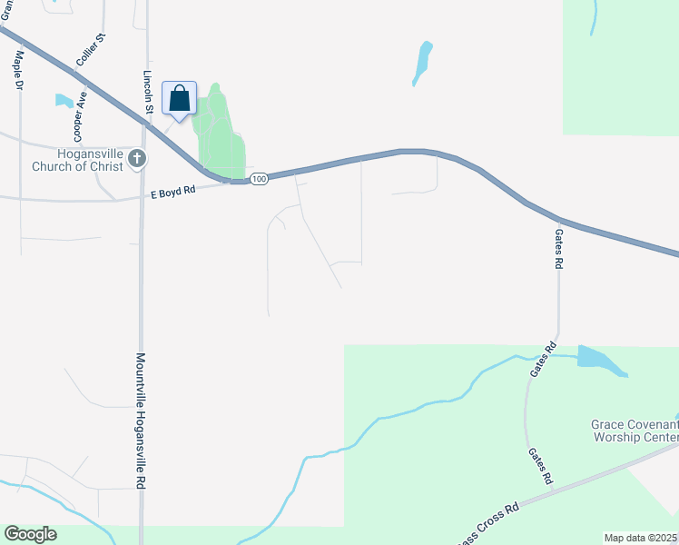 map of restaurants, bars, coffee shops, grocery stores, and more near 136 Percheron Road in Hogansville