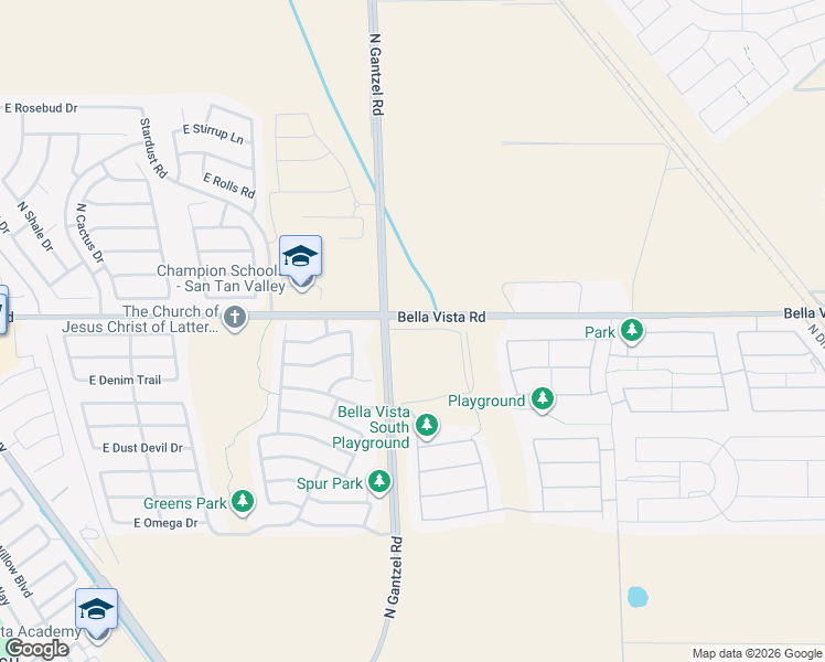 map of restaurants, bars, coffee shops, grocery stores, and more near in San Tan Valley