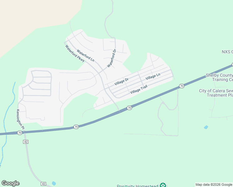 map of restaurants, bars, coffee shops, grocery stores, and more near 2039 Village Lane in Calera