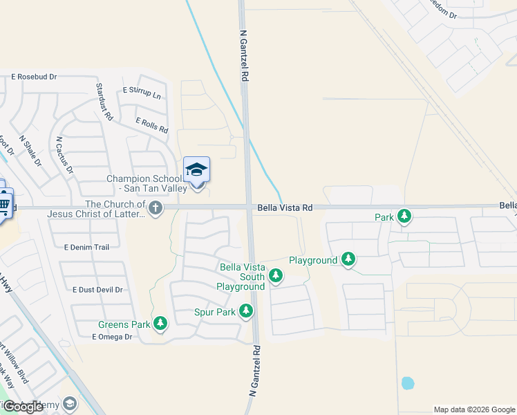 map of restaurants, bars, coffee shops, grocery stores, and more near in San Tan Valley