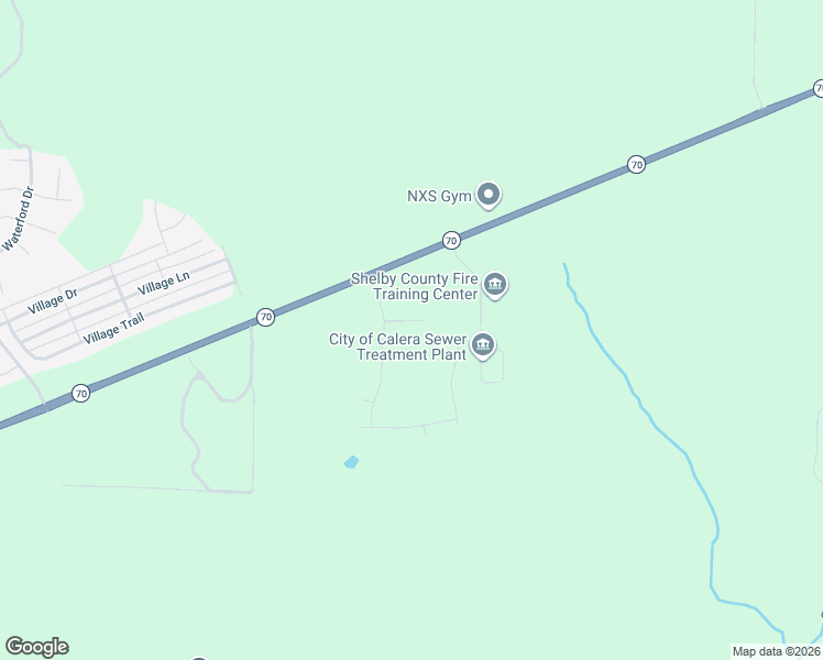 map of restaurants, bars, coffee shops, grocery stores, and more near 77 Training Center Drive in Calera