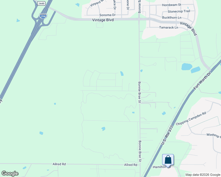 map of restaurants, bars, coffee shops, grocery stores, and more near 4325 South Bonnie Brae Street in Argyle