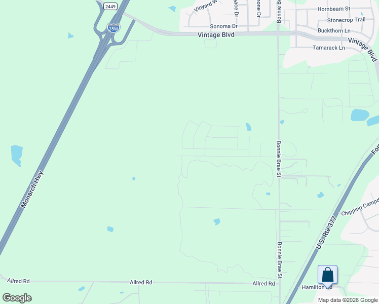 map of restaurants, bars, coffee shops, grocery stores, and more near 4045 South Bonnie Brae Street in Argyle