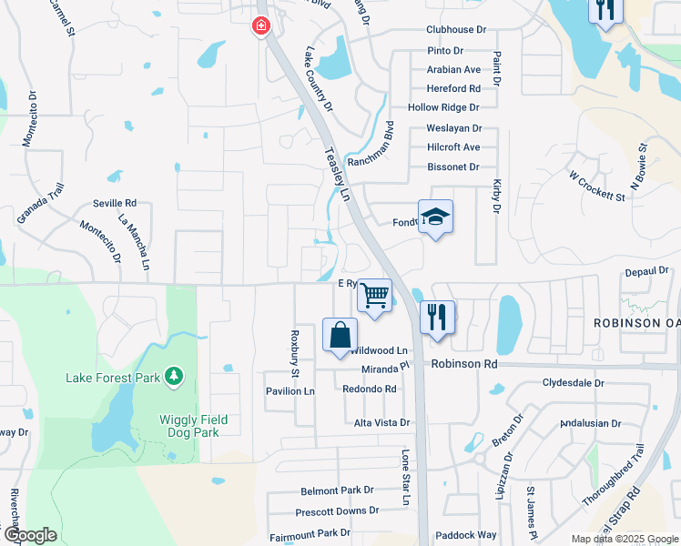 map of restaurants, bars, coffee shops, grocery stores, and more near 166 South Pond in Hickory Creek