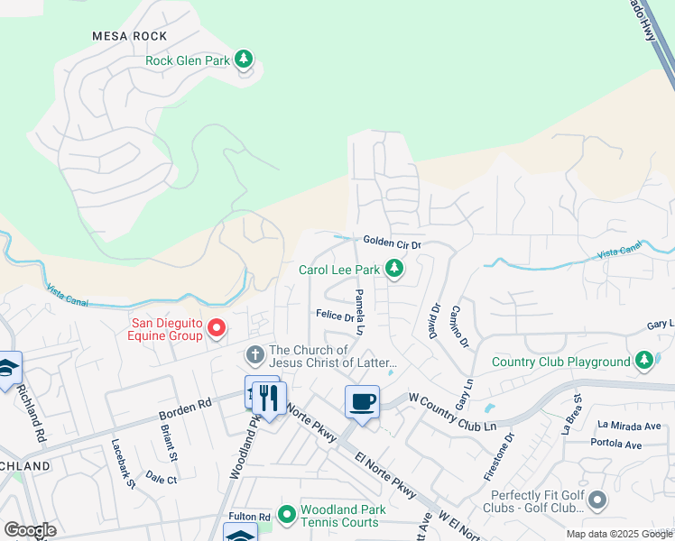 map of restaurants, bars, coffee shops, grocery stores, and more near 2014 Billy Glen in Escondido