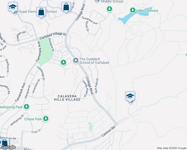 map of restaurants, bars, coffee shops, grocery stores, and more near 3460 Moon Field Drive in Carlsbad