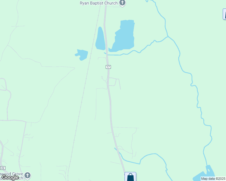 map of restaurants, bars, coffee shops, grocery stores, and more near 13035 Highway 17 in Montevallo
