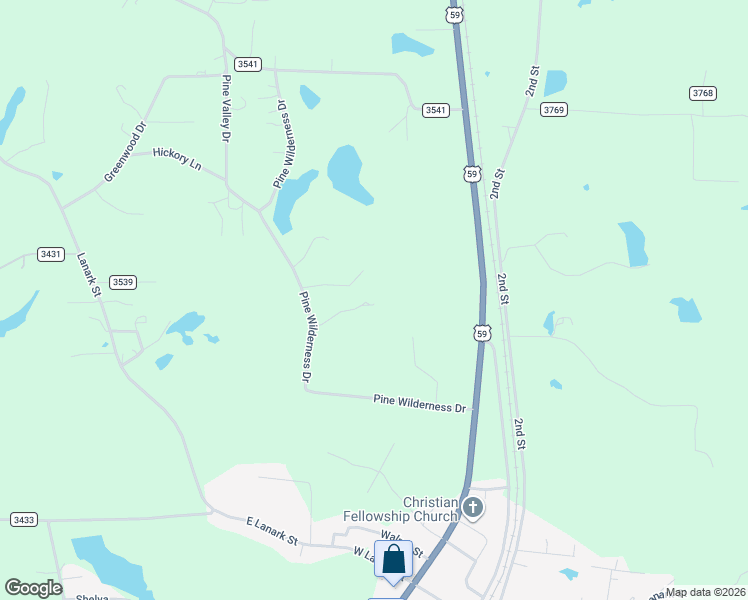 map of restaurants, bars, coffee shops, grocery stores, and more near 300-318 Pinewilderness Drive in Queen City