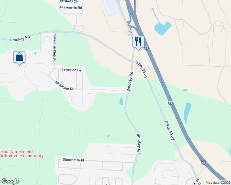 map of restaurants, bars, coffee shops, grocery stores, and more near 147 Carrington Lane in Calera