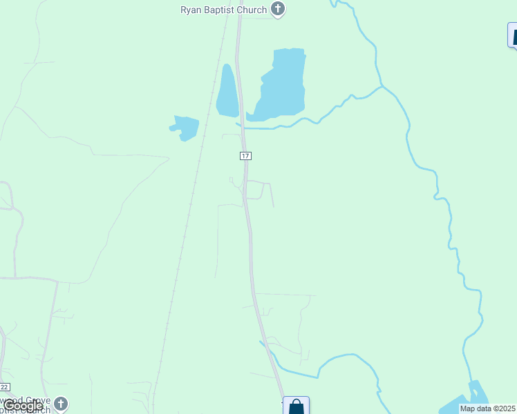 map of restaurants, bars, coffee shops, grocery stores, and more near 13035 Highway 17 in Montevallo