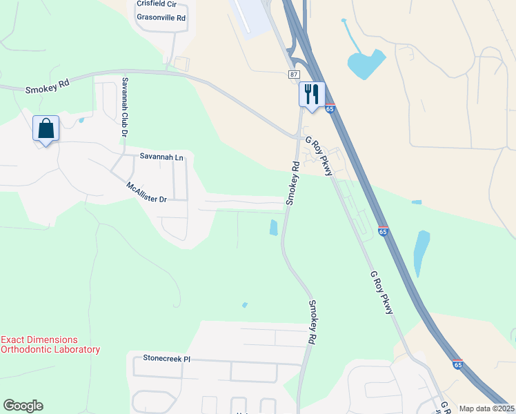 map of restaurants, bars, coffee shops, grocery stores, and more near 147 Carrington Lane in Calera
