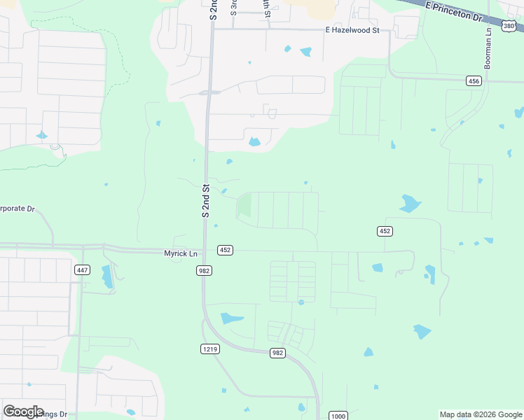 map of restaurants, bars, coffee shops, grocery stores, and more near 823 Fm 982 in Princeton