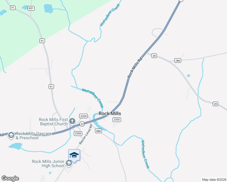 map of restaurants, bars, coffee shops, grocery stores, and more near 66575 Alabama 22 in Roanoke