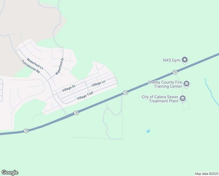 map of restaurants, bars, coffee shops, grocery stores, and more near 1258 Village Trail in Calera