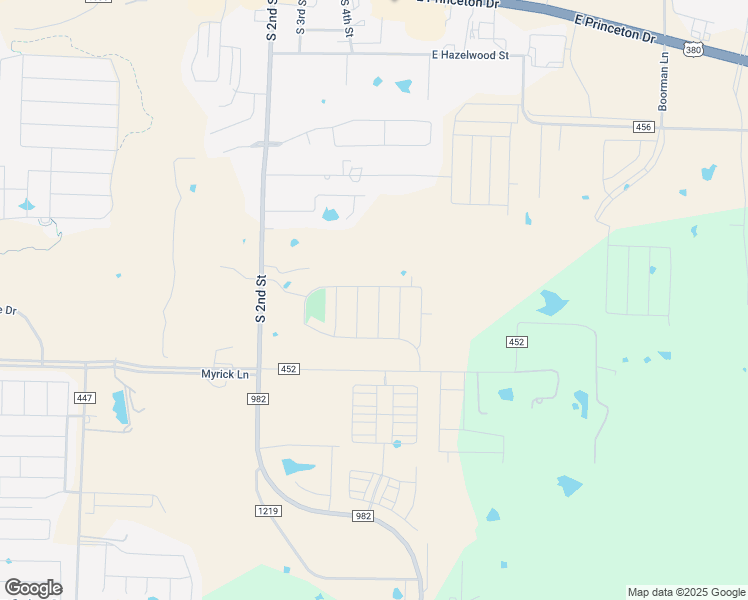 map of restaurants, bars, coffee shops, grocery stores, and more near 707 Farm to Market Road 982 in Princeton