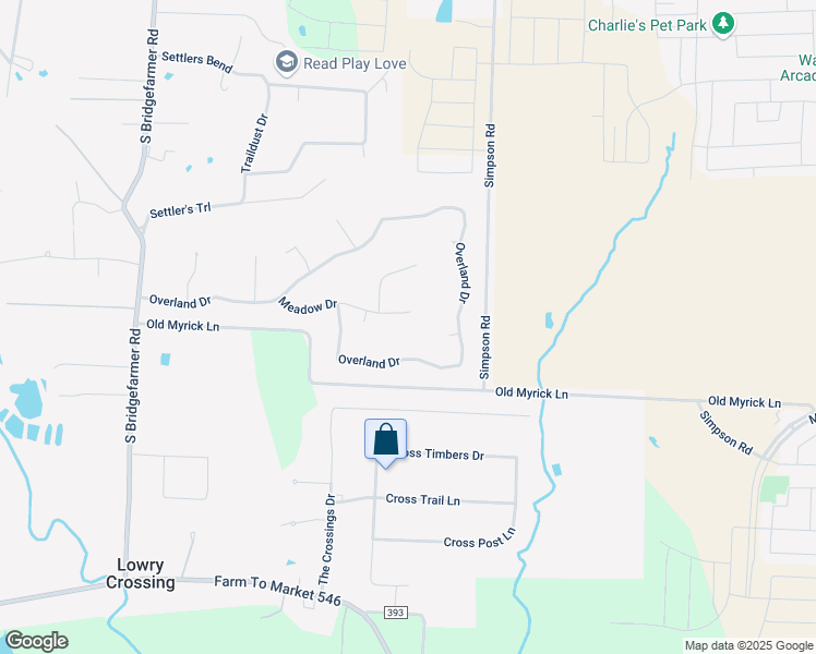 map of restaurants, bars, coffee shops, grocery stores, and more near 610 Meadow Drive in McKinney