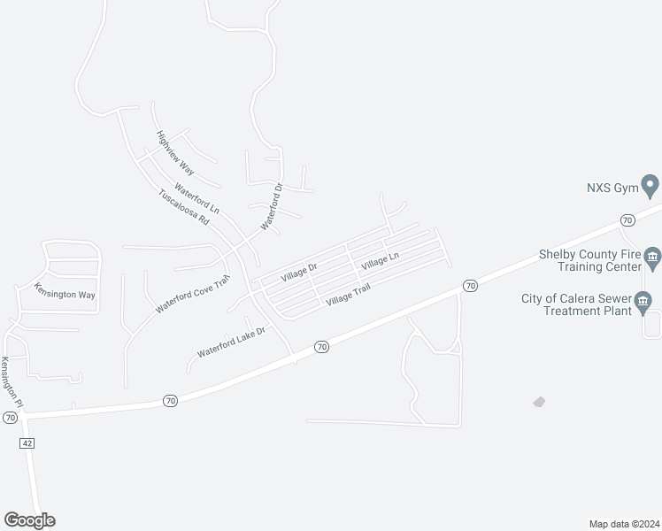map of restaurants, bars, coffee shops, grocery stores, and more near 214 Village Drive in Calera