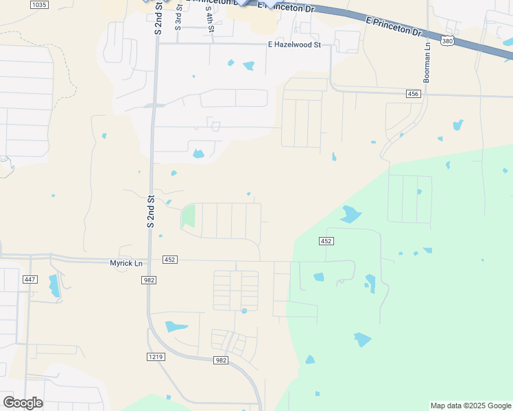map of restaurants, bars, coffee shops, grocery stores, and more near 707 Farm to Market Road 982 in Princeton