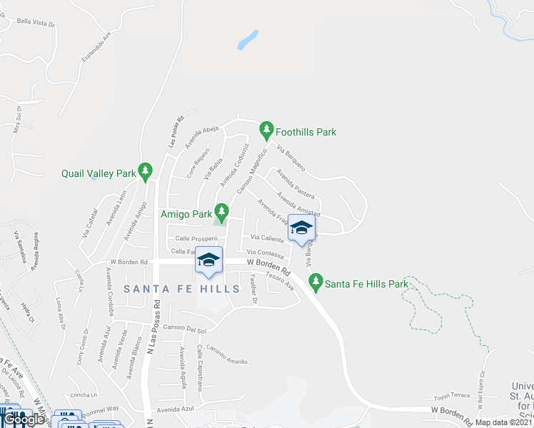 map of restaurants, bars, coffee shops, grocery stores, and more near 1263 Avenida Fragata in San Marcos