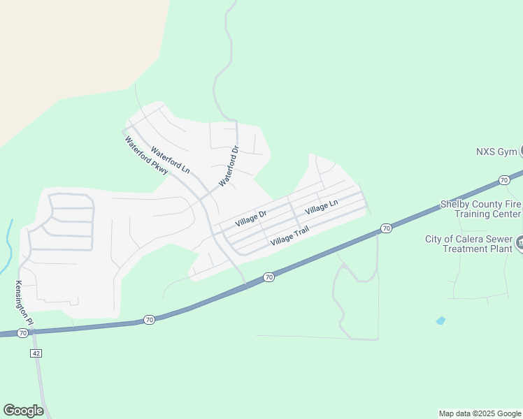 map of restaurants, bars, coffee shops, grocery stores, and more near 189 Village Drive in Calera