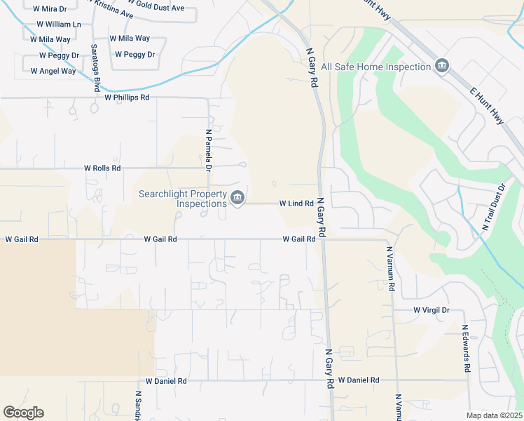 map of restaurants, bars, coffee shops, grocery stores, and more near 1569 West Lind Road in Queen Creek