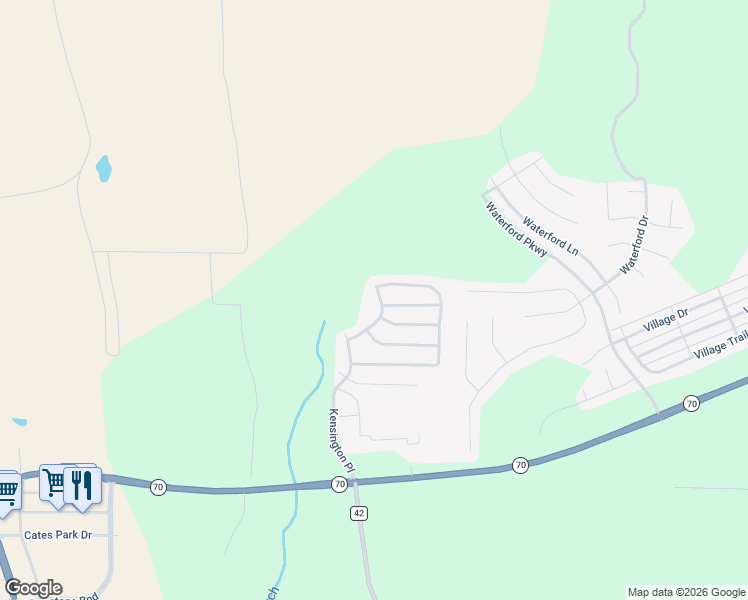 map of restaurants, bars, coffee shops, grocery stores, and more near 5043 Kensington Place in Calera