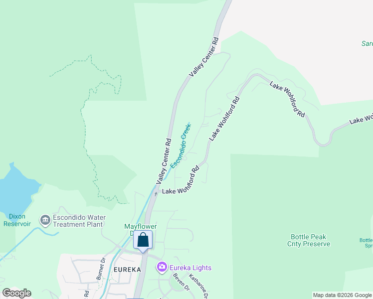 map of restaurants, bars, coffee shops, grocery stores, and more near 3740 Foxley Drive in Escondido