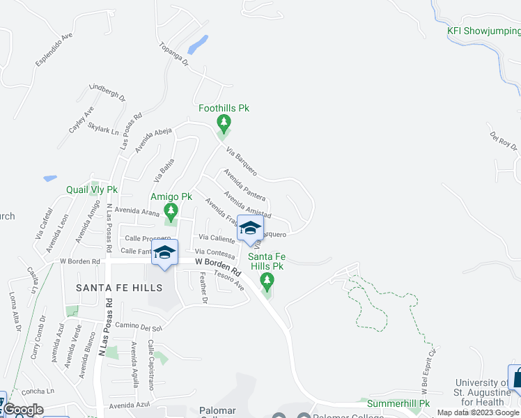 map of restaurants, bars, coffee shops, grocery stores, and more near 1238 Avenida Amistad in San Marcos