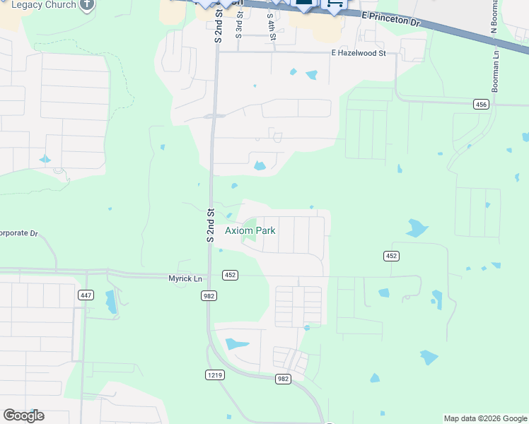 map of restaurants, bars, coffee shops, grocery stores, and more near 707 Farm to Market Road 982 in Princeton