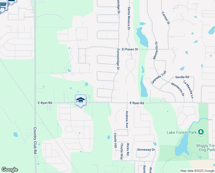 map of restaurants, bars, coffee shops, grocery stores, and more near 5 Royal Oaks Cir in Denton