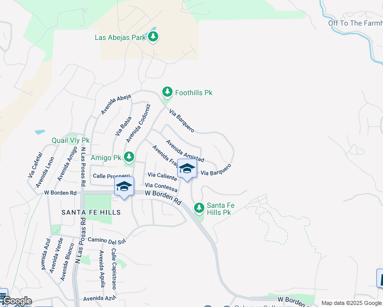 map of restaurants, bars, coffee shops, grocery stores, and more near 1242 Avenida Amistad in San Marcos