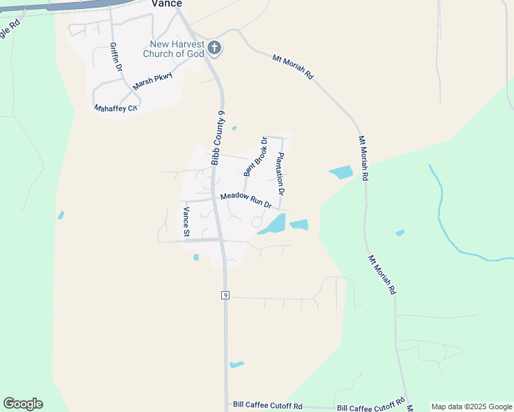 map of restaurants, bars, coffee shops, grocery stores, and more near 18547 Meadow Run Drive in Vance
