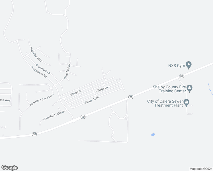map of restaurants, bars, coffee shops, grocery stores, and more near 2183 Village Lane in Calera