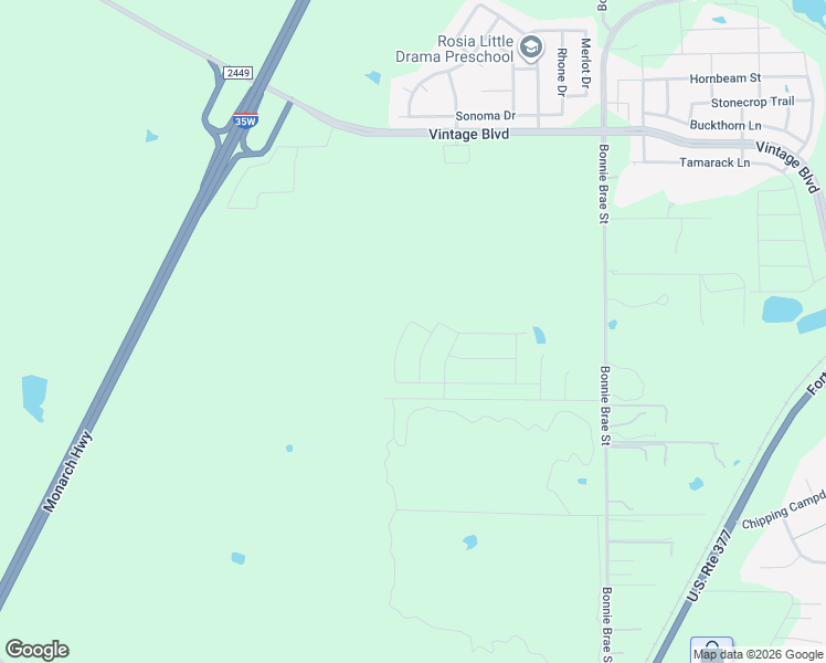 map of restaurants, bars, coffee shops, grocery stores, and more near 4045 South Bonnie Brae Street in Argyle