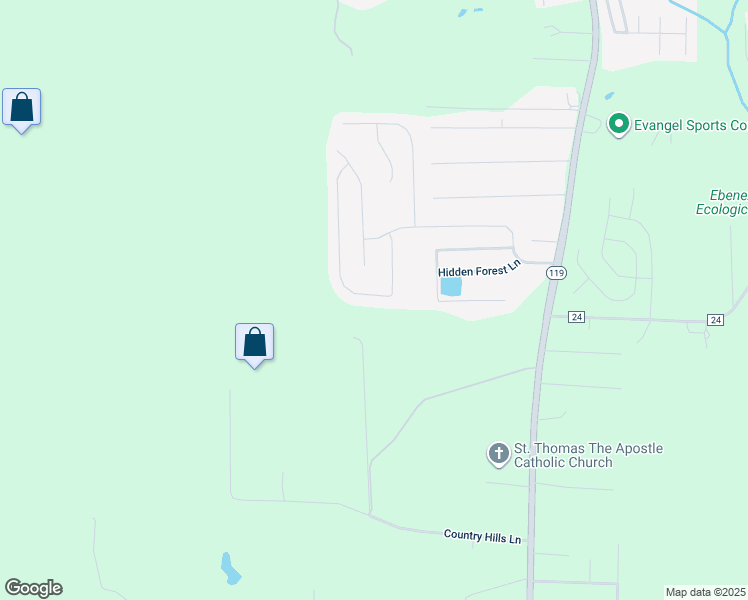 map of restaurants, bars, coffee shops, grocery stores, and more near 157 Hillcrest Drive in Montevallo