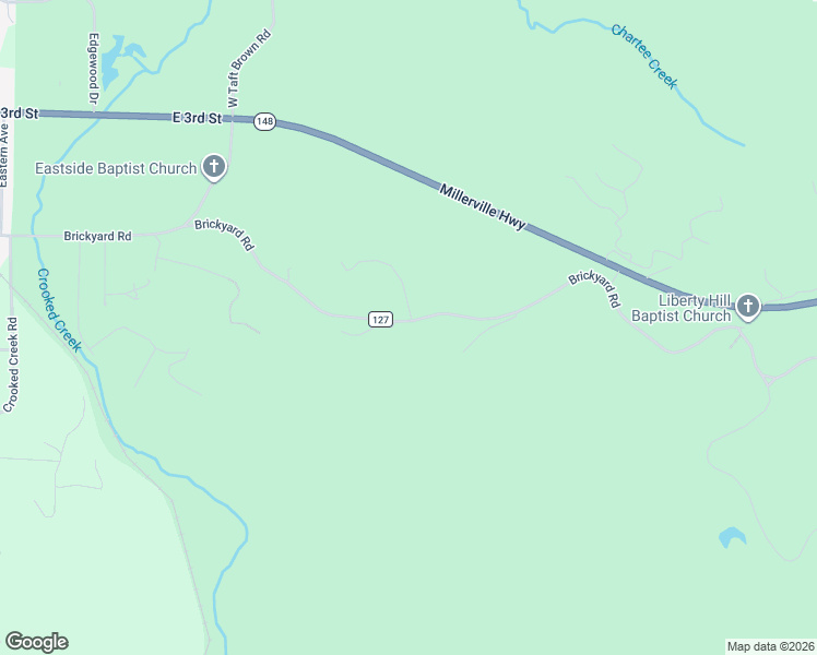 map of restaurants, bars, coffee shops, grocery stores, and more near 1512 Brickyard Road in Sylacauga